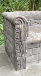 tuinbank baksteen detail